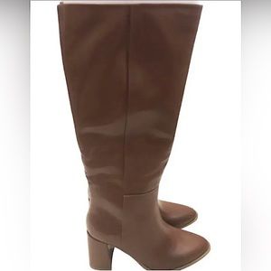 A New Day Brown Leather Knee High Boots
